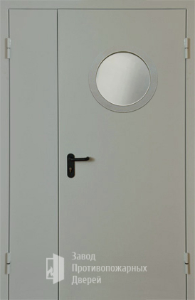 Фото двери «Полуторная с круглым стеклом EI-30» в Химкам