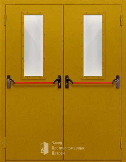 Фото двери «Двупольная со стеклом и антипаникой №65» в Химкам