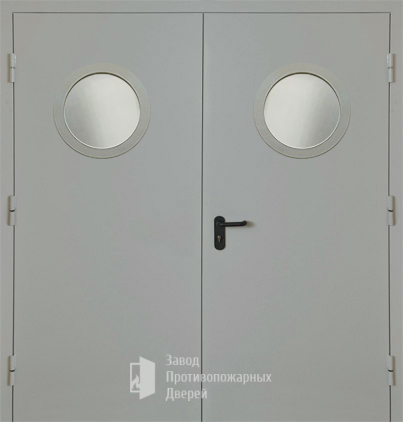 Фото двери «Двупольная с круглым стеклом EI-30» в Химкам