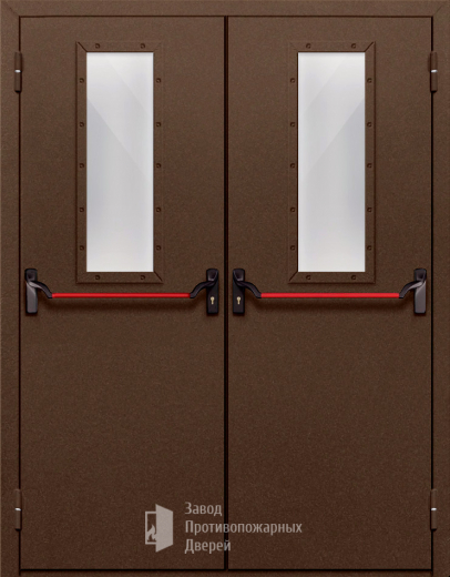 Фото двери «Двупольная со стеклом и антипаникой №68» в Химкам