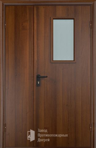 Фото двери «Полуторная МДФ со стеклом EI-30» в Химкам