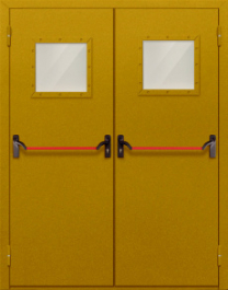 Фото двери «Двупольная со стеклом и антипаникой №55» в Химкам
