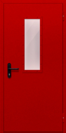 Фото двери «Однопольная со стеклом (красная)» в Химкам