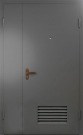 Фото двери «Техническая дверь №7 полуторная с вентиляционной решеткой» в Химкам