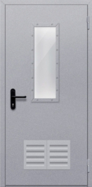 Фото двери «Однопольная со стеклом и решеткой» в Химкам
