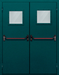 Фото двери «Двупольная со стеклом и антипаникой №56» в Химкам