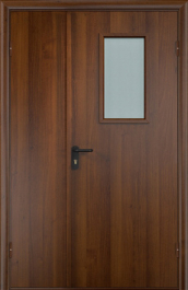 Фото двери «Полуторная МДФ со стеклом EI-30» в Химкам